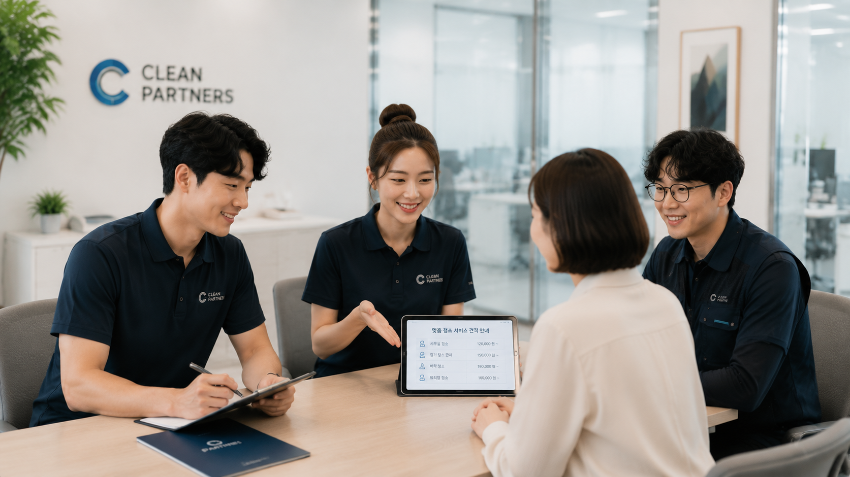 클린파트너스 상담팀의 맞춤 견적 안내